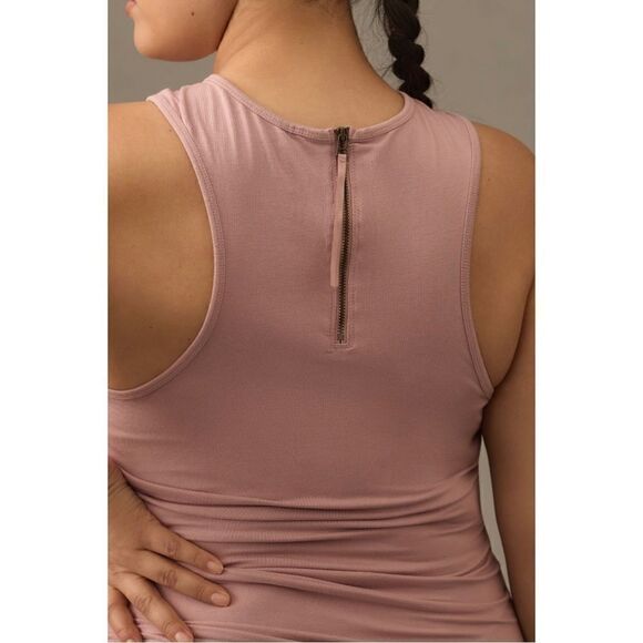 NEW Daily Practice Anthropologie Asymmetrical Sleeveless Ruched Dress Plus 1X - Picture 4 of 4